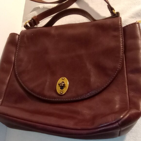 Vintage Fossil Cowhide Leather Brown Purse - Picture 5 of 15